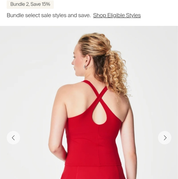SPANX Vibrant Red Crossback Tank - Picture 2 of 4
